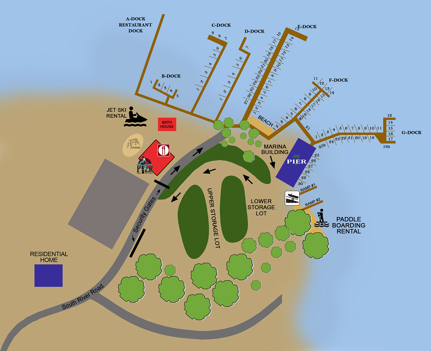 Pier 7 Resort Marina Map