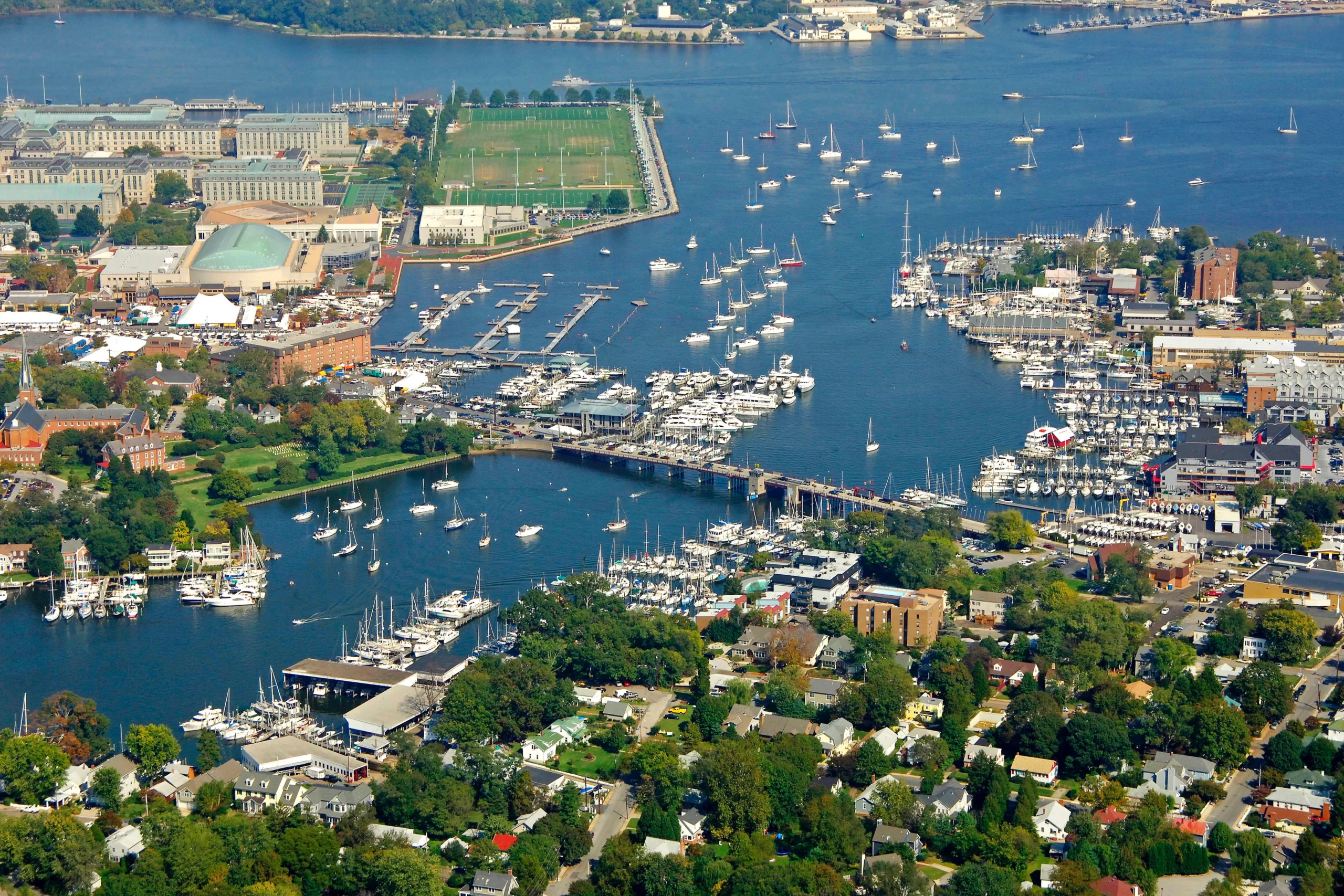 Annapolis Maryland Naval Academy Spa Creek Boats Downtown Annapolis